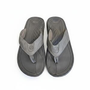 Maui & Sons Drifter Men's Sandals Flip Flop Charcoal Black Sandal Size 9